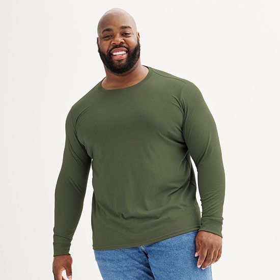 Big & Tall Sonoma Goods For Life® Supersoft Long Sleeve Crewneck Tee