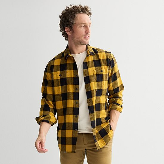 Men's Sonoma Goods For Life® Supersoft Flannel Button-Down Shirt