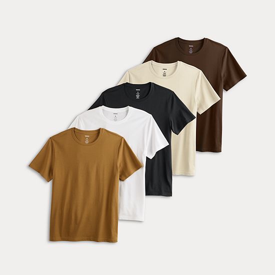 Men's Sonoma Goods For Life® Supersoft 5-Pack Crewneck Tees