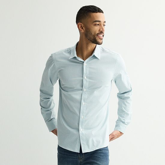 Men's Sonoma Goods For Life® Long-Sleeve Printed Slim Fit Performance Shirt