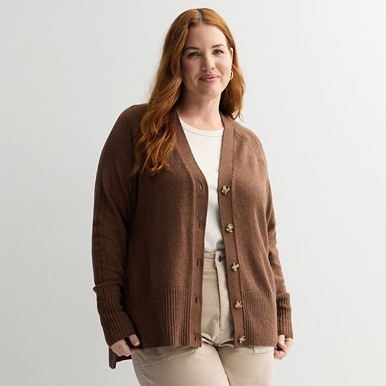 Plus Size Sonoma Goods For Life® Lightweight Longline Cardigan