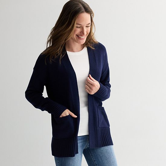 Petite Sonoma Goods For Life® Open Front Longline Cardigan