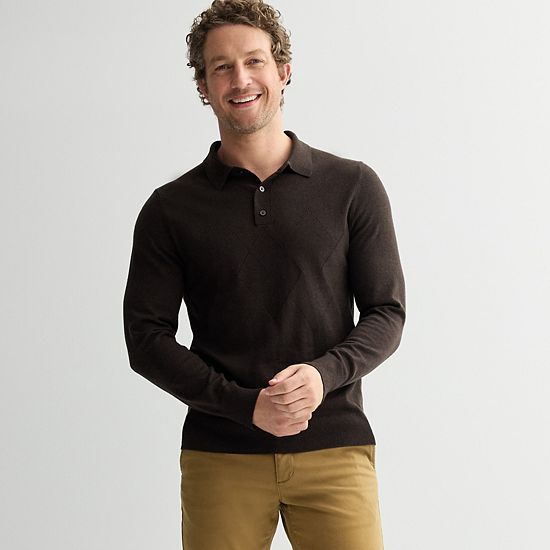 Men's Sonoma Goods For Life® Argyle Sweater Polo