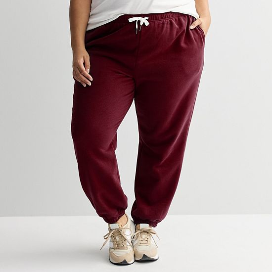 Plus Size Sonoma Goods For Life® Fleece Joggers