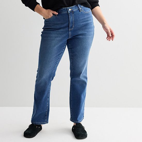 Plus Size Sonoma Goods For Life® Mid-Rise Bootcut Jeans