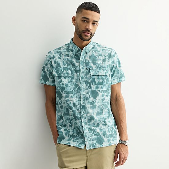 Men's Sonoma Goods For Life® Outdoor Short Sleeve Button-Down Shirt