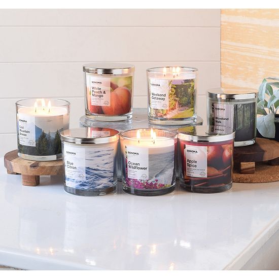 Sonoma Goods For Life® Weekend Getaway 14-oz. 3-Wick Candle Jar