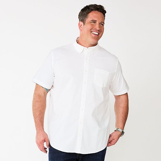 Big & Tall Sonoma Goods For Life® Perfect-Length Button-Down Shirt