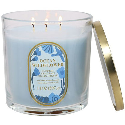 Sonoma Goods For Life® 14-oz. Ocean Wild Flowers Candle Jar