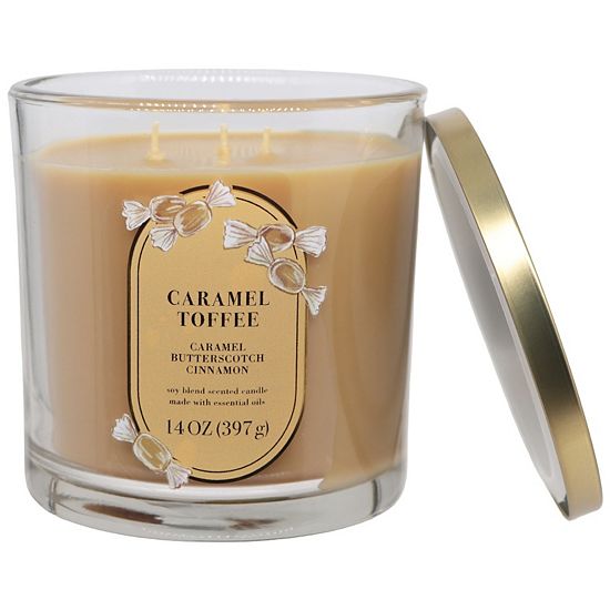 Sonoma Goods For Life® Caramel Toffee 14-oz. Single Pour Jar Candle