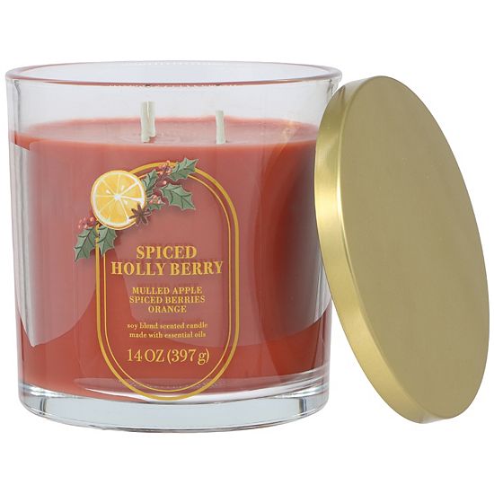 Sonoma Goods For Life® 14-oz. Spiced Holly Berry Single Pour Candle