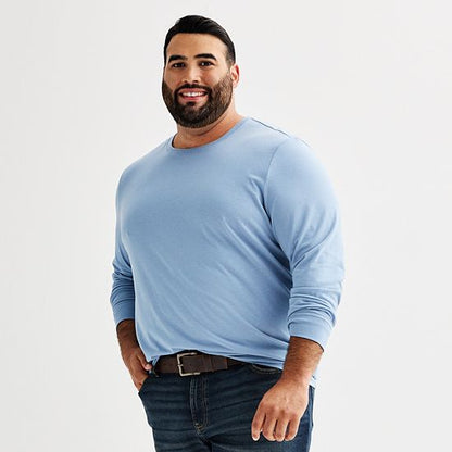 Big & Tall Sonoma Goods For Life® Supersoft Long Sleeve Crewneck Tee