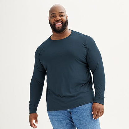 Big & Tall Sonoma Goods For Life® Supersoft Long Sleeve Crewneck Tee
