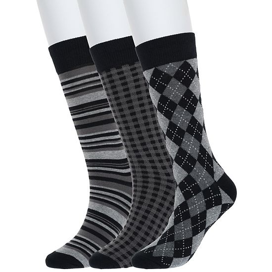 Men's Sonoma Goods For Life® 3-pack Patterned Dress Socks