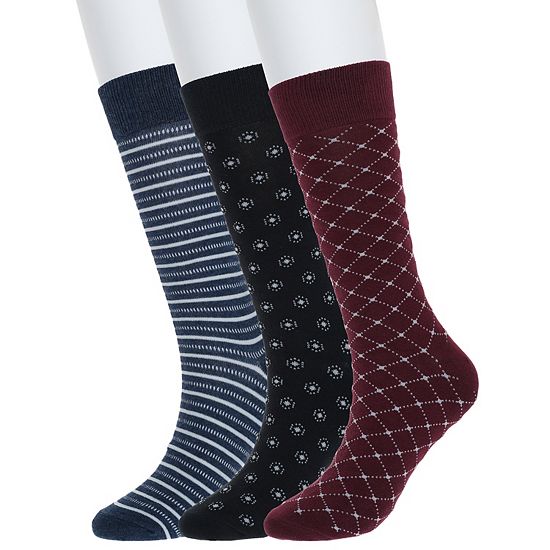 Men's Sonoma Goods For Life® 3-pack Patterned Dress Socks