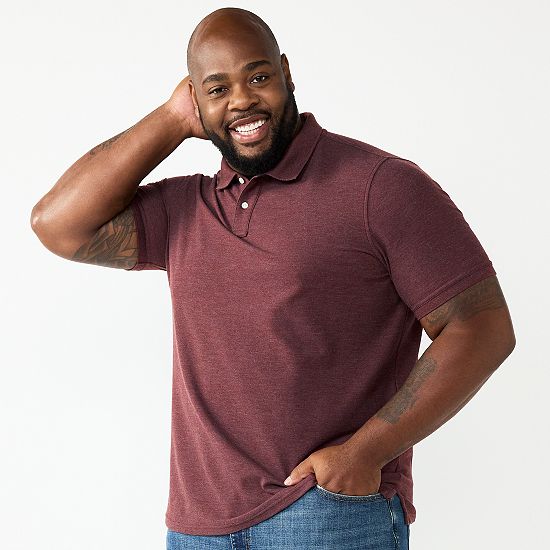 Big & Tall Sonoma Goods For Life® Short Sleeve Pique Polo
