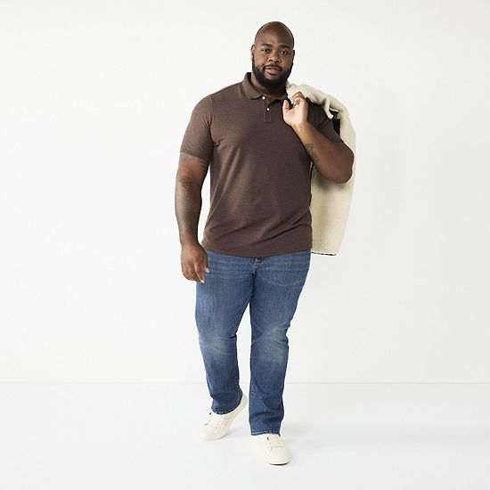 Big & Tall Sonoma Goods For Life® Short Sleeve Pique Polo