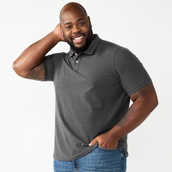 Big & Tall Sonoma Goods For Life® Short Sleeve Pique Polo