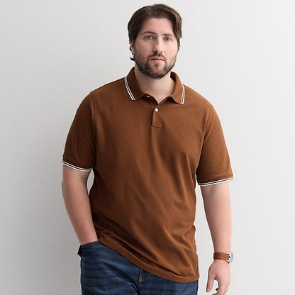 Big & Tall Sonoma Goods For Life® Short Sleeve Pique Polo