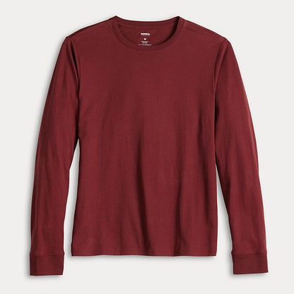 Men's Adaptive Sonoma Goods For Life® Easy Dressing Long Sleeve Crew Tee
