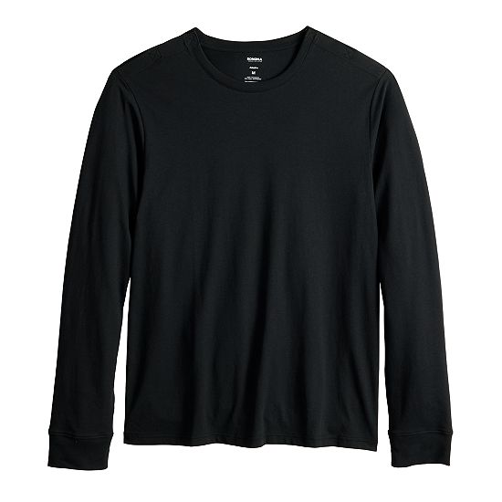 Men's Adaptive Sonoma Goods For Life® Easy Dressing Long Sleeve Crew Tee