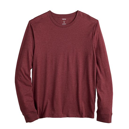 Men's Adaptive Sonoma Goods For Life® Easy Dressing Long Sleeve Crew Tee