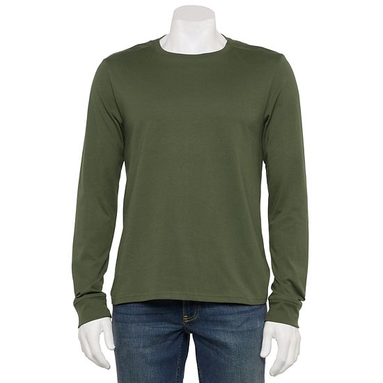 Men's Adaptive Sonoma Goods For Life® Easy Dressing Long Sleeve Crew Tee