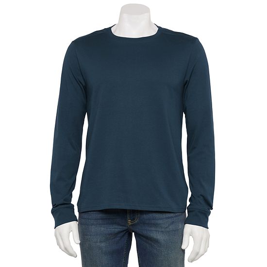 Men's Adaptive Sonoma Goods For Life® Easy Dressing Long Sleeve Crew Tee