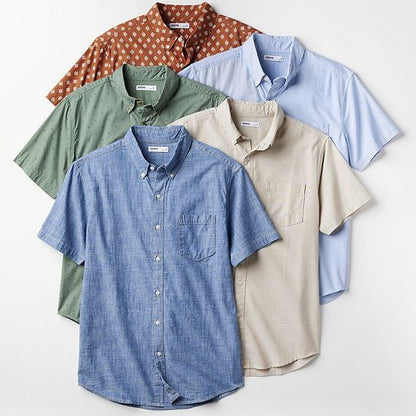 Men's Sonoma Goods For Life® Short Sleeve Perfect Length Button Down Shirt