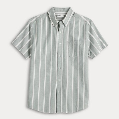 Men's Sonoma Goods For Life® Short Sleeve Perfect Length Button Down Shirt