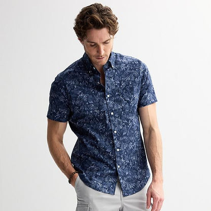 Men's Sonoma Goods For Life® Short Sleeve Perfect Length Button Down Shirt