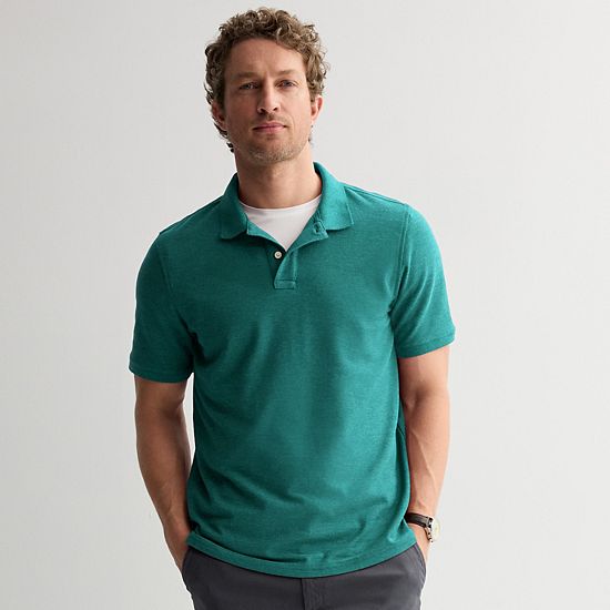 Men's Sonoma Goods For Life® Short Sleeve Relaxed Fit Pique Polo