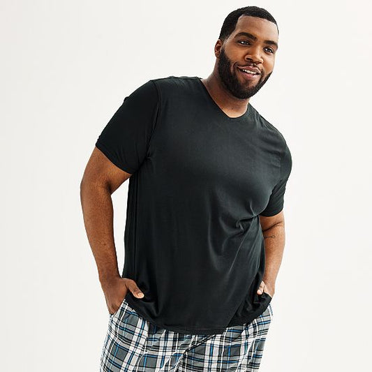 Big & Tall Sonoma Goods For Life® Supersoft V-Neck Pajama Shirt