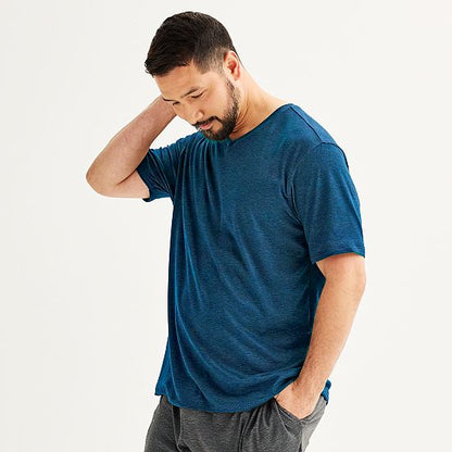 Big & Tall Sonoma Goods For Life® Supersoft V-Neck Pajama Shirt