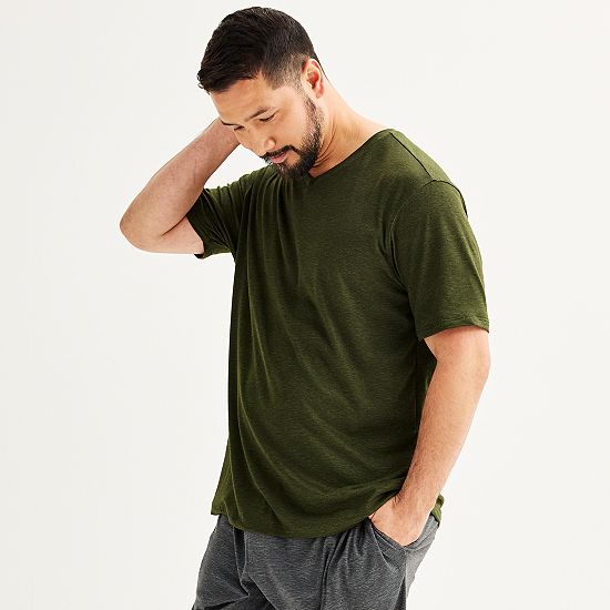 Big & Tall Sonoma Goods For Life® Supersoft V-Neck Pajama Shirt