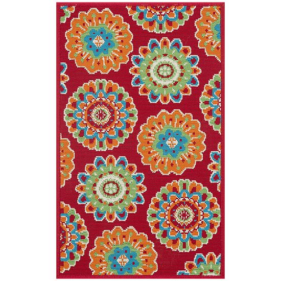 Sonoma Goods For Life® Floral Medallion Indoor/Outdoor Area Rug