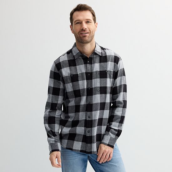 Men's Sonoma Goods For Life® Supersoft Flannel Button-Down Shirt