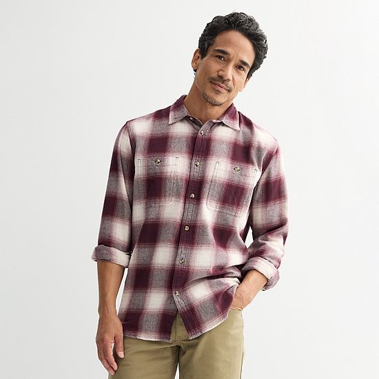 Men's Sonoma Goods For Life® Supersoft Flannel Button-Down Shirt