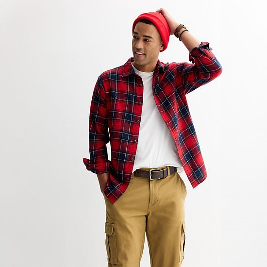 Men's Sonoma Goods For Life® Supersoft Flannel Button-Down Shirt