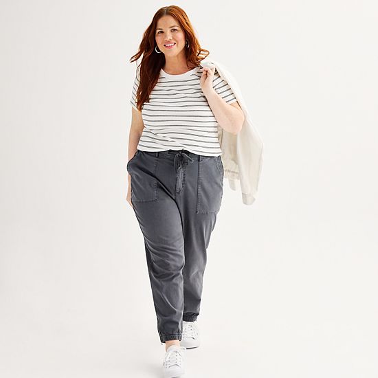Plus Size Sonoma Goods For Life® Core Utility Jogger Pants