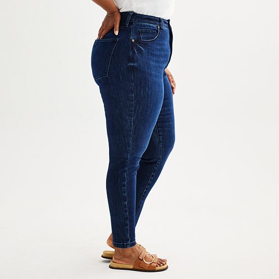 Plus Size Sonoma Goods For Life® High Rise Curvy Skinny Jeans