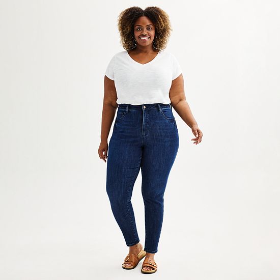 Plus Size Sonoma Goods For Life® High Rise Curvy Skinny Jeans