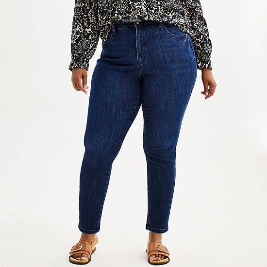 Plus Size Sonoma Goods For Life® High Rise Curvy Skinny Jeans