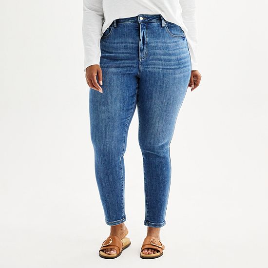 Plus Size Sonoma Goods For Life® High Rise Curvy Skinny Jeans