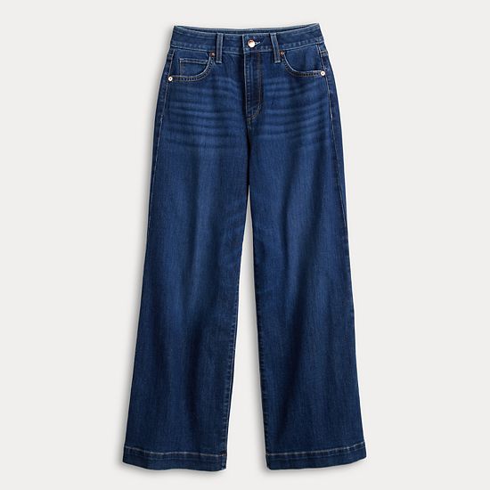 Petite Sonoma Goods For Life® Premium High Rise Wide Leg Jeans
