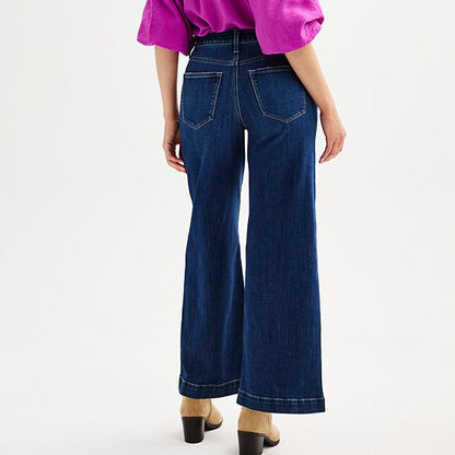 Petite Sonoma Goods For Life® Premium High Rise Wide Leg Jeans