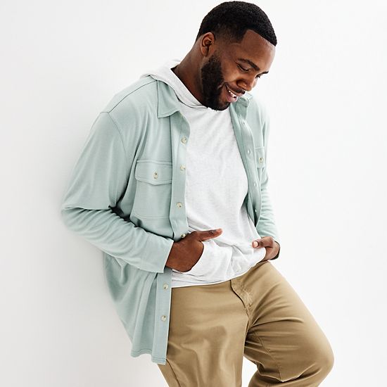 Big & Tall Sonoma Goods For Life® Double-Knit Hoodie