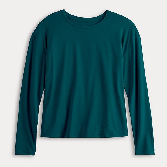 Women's Sonoma Goods For Life® Drop-Shoulder Long Sleeve Sleep Tee