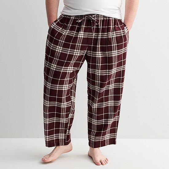 Big & Tall Sonoma Goods For Life® Flannel Drawstring Pajama Pants