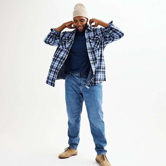 Big & Tall Sonoma Goods For Life® Long Sleeve Knit Button Down Shirt